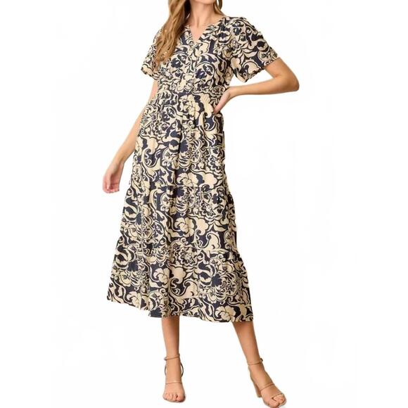 POLAGRAM Dresses & Skirts - NEW POLAGRAM hatchkins dress in navy